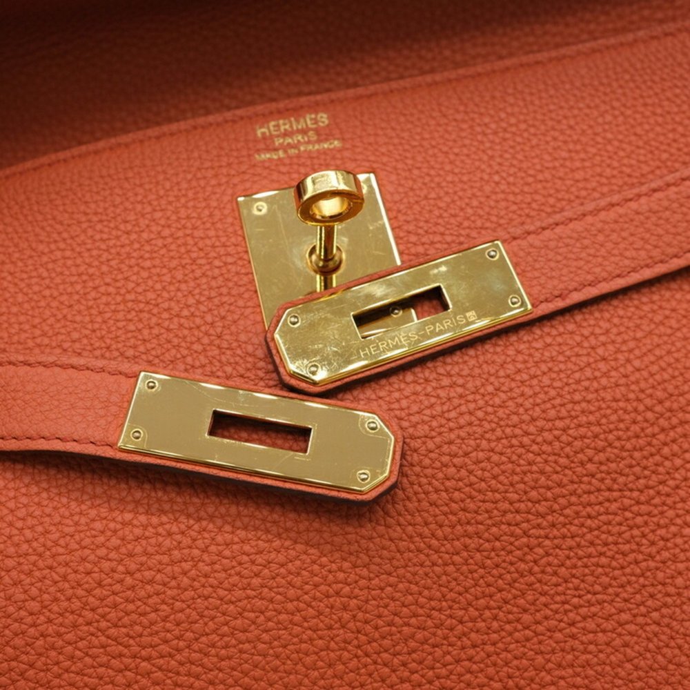 HERMES Kelly 32 Handbag Tote Bag Taurillon Clemence Leather Terre Bateau Oran... - Picture 10 of 16